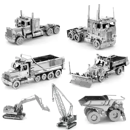 DIY 3D Metall Puzzle Montage Modell Dumper LKW Bulldozer Bagger Rahmen Traktor Bau LKW Modell Puzzle