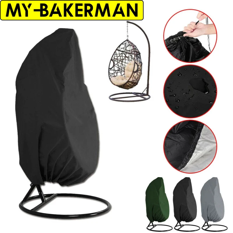 2 Größe hängende Ei Schaukel Stuhl Schutzhülle Outdoor Gartenmöbel Gartens chaukel nach Hause wasserdichte Balkon Möbel bezug Image