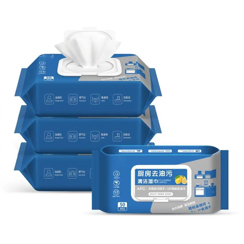 Tisch- und Thekenreinigungstücher, 1 wiederverschließbare Beutel mit 50 Stück vorbefeuchteten Tüchern mit hochglänzender Formel Image