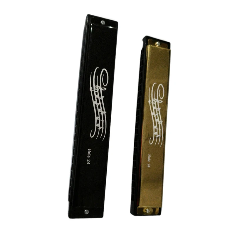 24-Loch C bläst Mundharmonika zweireihige Blues Mundharmonika für Anfänger feine Tremolo Mundharmonika Image