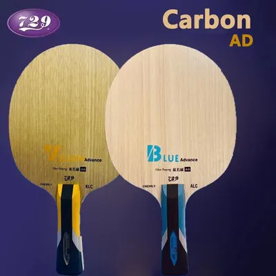 729 Friendship Yellow ALC Tischtennisschläger 5 Holz 2 AD Arylate Carbon Professionelle Tischtennisschläger Blau ALC Offensive Image
