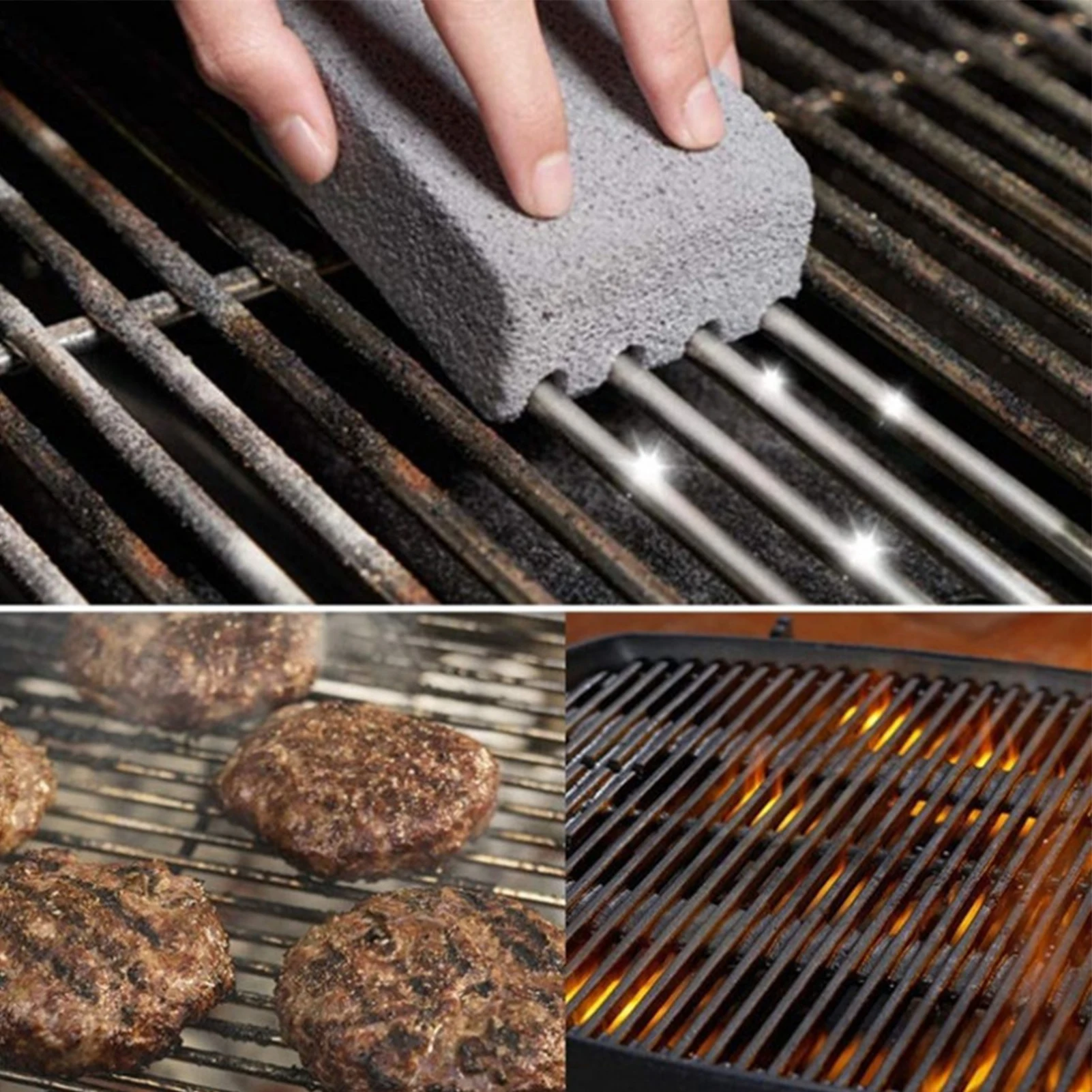 Grill Stein Reinigung Block Ziegel BBQ Raffinierte Bimsstein Grillplatte Entferner Effektive Nicht-Schleif Racks Flecken Fett Reiniger Gadgets