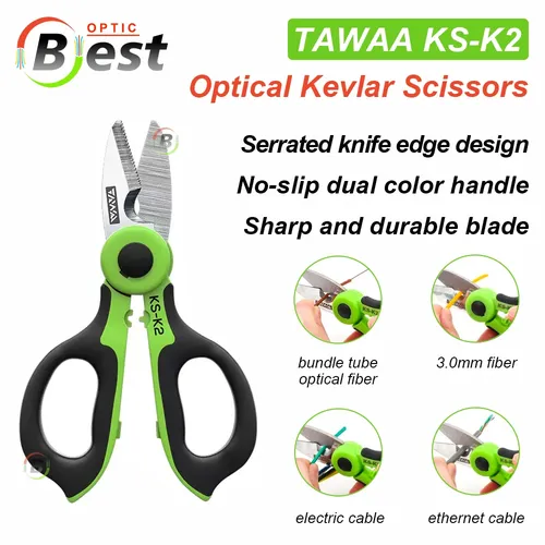 Tawaa KS-K2 tragbare Glasfaser Kevlar Cutter gezackte Kevlar Schere Edelstahl Klinge für rutsch