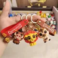 Cartoon Simba Löwe König Schlüssel bund niedlichen Tasche Anhänger kreative Paar Puppe Schlüssel