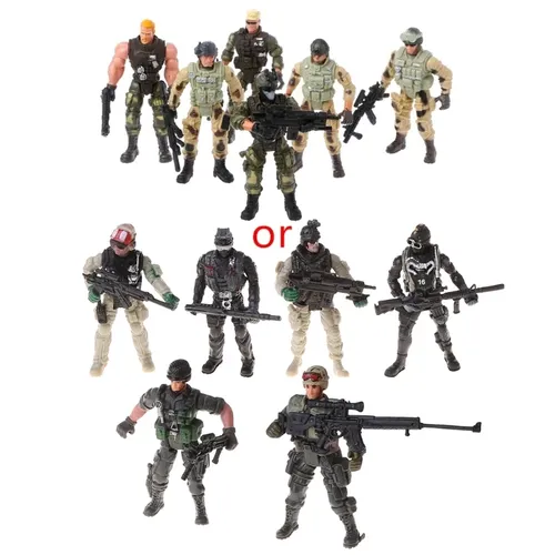 6 Teile/satz Action Figur Armee Soldaten Spielzeug mit Militär Figuren Kinder Spielzeug