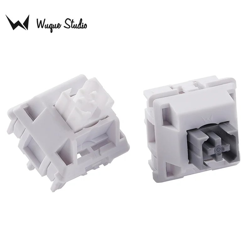 Chilkey Wuque WS Tastaturschalter, geräuschlos, lineares taktiles Gefühl, Nylongehäuse, POM-Schaft, geschmiert, 63,5 g, einstufige Feder, 35 Stück Image