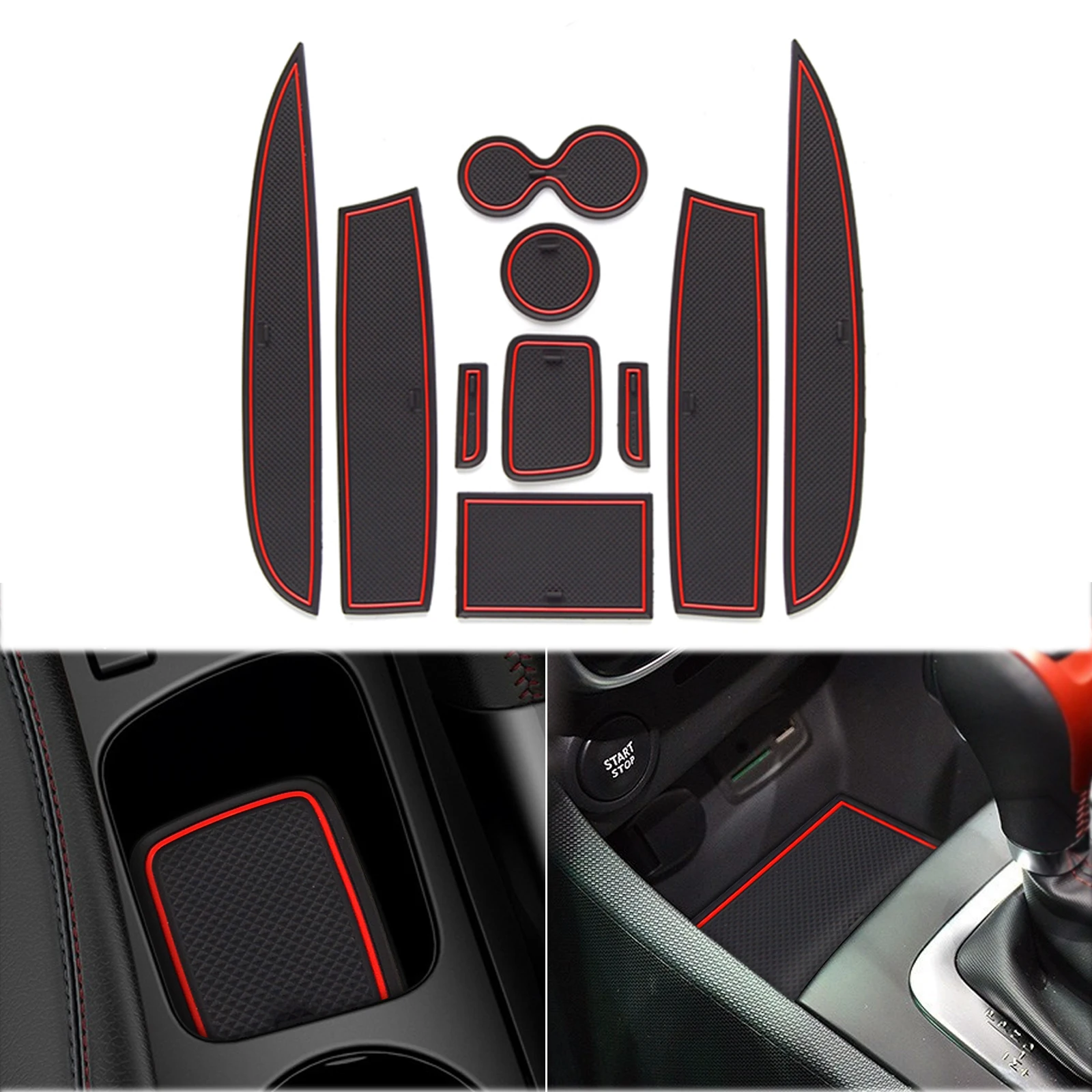 10 stücke für Renault Clio 4 Anti-Slip Tor Slot Tasse Matte Tür Nut Nicht-slip Pad Innen auto-styling Zubehör Untersetzer Matten Image