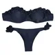 Sexy Badeanzug stilvolle Rüschen besatz Bandeau Bikini Set für Frauen Push-up Badeanzug mit Mid-Rise