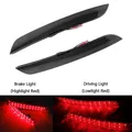 2 pz rosso/nero lente LED paraurti posteriore riflettore freno luce di retromarcia per BMW serie 5