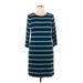 Tommy Bahama Casual Dress - Shift: Teal Stripes Dresses - Women's Size X-Large