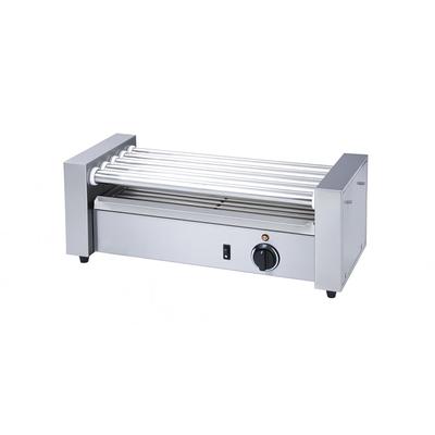 MoTak HDRG1 12 Hot Dog Roller Grill - Flat Top, 120v, Stainless Steel