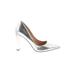 Jewel Badgley MIschka Heels: Silver Shoes - Women's Size 6 1/2 - Pointed Toe