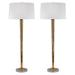 Mercury Glass 37" High 2-Light Buffet Lamp - Set of 2 - Mercury Gold