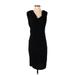 Bordeaux Casual Dress - Sheath Cowl Neck Sleeveless: Black Solid Dresses - Women's Size Small