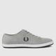 Fred Perry kingston suede trainers in light grey