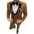 Costume Homme Mariage Ensemble de 3 pièces Vert Gris Claire Couleur Pleine Coupe Standard Droit un bouton 2023