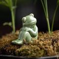 Petite grenouille en céramique, ornements pour table à thé, table à thé, animal de compagnie, maison, cour, jardin, aquarium, décorations d'aménagement paysager