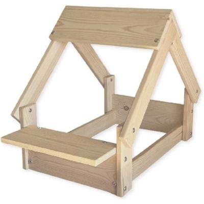 Skraut Home - Hundehütte in Naturfarbe – Bett aus Naturholz fsc für kleine und mittelgroße Hunde Image