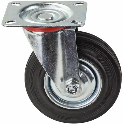 Dema - Transportrolle Lenkrolle Vollgummi-Rad d=125 mm bis 100 kg Gummirolle Bockrolle Image