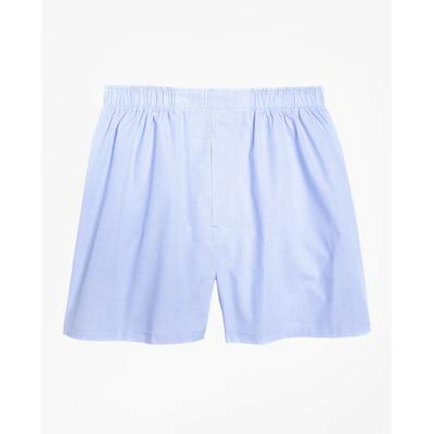 Brooks Brothers Men's Cotton Broadcloth End-on-End Boxers | Light Blue | Size 32