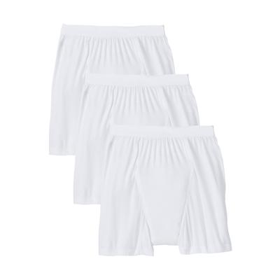 Men's Big & Tall Leakproof boxers 3-pack by KingSize in White (Size 3XL)