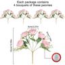 Artificial Peonies 5-head Silk Artificial Flower Bouquet Rose Silk Flower Artificial Flower Daisy Home Decoration Flower