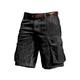 Men's Cargo Shorts Shorts Corduroy Shorts Multi Pocket Plain Wearable Short Casual Daily Holiday Cotton Blend Fashion Classic Black Blue