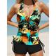 Women's Swimwear Tankini 2 Piece Swimsuit Palm Leaf Vacation Bathing Suits