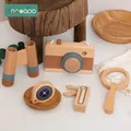 Kit d'exploration en bois pour enfants jouet d'appareil photo loupe Compas Montessori cadeau