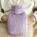 borsa dell'acqua calda borsa dell'acqua calda con rivestimento in peluche 1 litro per crampi, sollievo dal dolore, impacco caldo freddo rimovibile scaldaletto per acqua calda