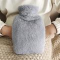 borsa dell'acqua calda borsa dell'acqua calda con rivestimento in peluche 1 litro per crampi, sollievo dal dolore, impacco caldo freddo rimovibile scaldaletto per acqua calda