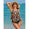 costume da bagno tankini a trapezio stampato