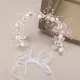 Anneau de cheveux en perles de fleur de mariage pour filles vêtements de sauna élégants pour