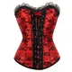 Corset en dentelle florale avec fermeture éclair pour femme bustier cochon bust style vintage