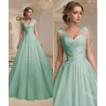 Robe de Rhen gaze pour femme robe de princesse de soirée robe de mariée Maxi robe de demoiselle