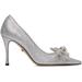 Double Bow Glitter 110 Heels - White - Mach & Mach Heels