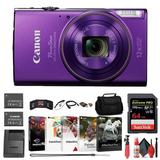 Canon PowerShot ELPH 360 HS Digital Camera + 64GB Card + Battery + Case + More