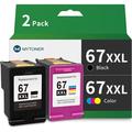 MYTONER 67XL Remanufactured Ink Cartridge Replacement for HP 67XL 67 XL 67 Ink High Yield for HP DeskJet 2755 2725 2723
