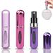 WAEKIYTL Mini Refillable Perfume Atomizer Bottle Portable Perfume Spray Bottle Atomizer Perfume Bottles 5ml Travel Size Refill Pump Case (3pcs Pink+Rose Red+Purple)