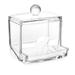 SIEYIO Acrylic Makeup Organizer Cotton Swabs Qtip Container Cosmetic Makeup Pad Empty Jewelry Storage Box