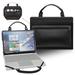 2 in 1 PU leather laptop case cover portable bag sleeve with bag handle for 13.3 HP Elite Dragonfly G2 laptop Black