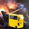 kosheko Emergency Radio Hand Crank Radio with LED Flashlight Mini Portable Radio AM/FM Radio for Home & Outdoor Yellow