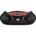 GPX Inc. Portable Top-Loading CD Boombox with AM/FM Radio and 3.5mm Line In for MP3 Device - Red/Black