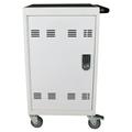 mteryoing 30 Devices Mobile School Charging Cart Station Mobile Devices Charging Storage Cart Locking Charging Station Cabinet