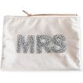 Mrs Makeup Velvet Bag | Bride Cosmetic Pouch Letter Mrs| Bridal Shower Gift Idea