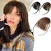 Bangs Hair Clip in Bangs Wispy Bangs Temples Hairpieces for Women Clip on Air Bangs Flat Neat Bangs Hair Extension for Daily Wear (Wispy Bangs. Black Brown 4#)