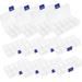 12pcs Small Storage Box Plastic Beads Storage Boxes Clear Plastic Containers Storage Drawers Plastic Skincare Containers Desk Top Organizer Parts Organizer Pp Adjustable Necessity