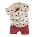 Yinguo Bow Shorts Gentleman Boys Baby Tops Toddler Kids Crown Set Outfits Shirt Boys Outfits&Set