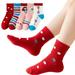 Esaierr 3 Pairs Girls Boys Fall Winter Socks for Kids Baby 1-12T Cozy Warm Crew Socks Cartoon Cute Socks Non Skid Anti Slip Crew Socks Toddler Cotton Toddler Thermal Socks