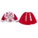 Ydojg Winter Outfit Set For Boys Girls Toddler Kids Girls Chinese Thickened New Year S Top Skirt Dress Clothing Outfit For 4-5 Years